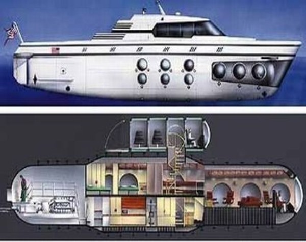Loại tàu “Seattle 1000” do công ty Mỹ “U.S. Submarine Inc.” sản xuất giá là 25 triệu USD. Tàu dài 36 mét, rộng 6,5 mét. Trên tàu có 5 phòng ngủ riêng biệt ở 2 khoang tàu, 5 phòng tắm, hai bếp, một phòng thể thao, một hầm rượu và một trạm quan sát.